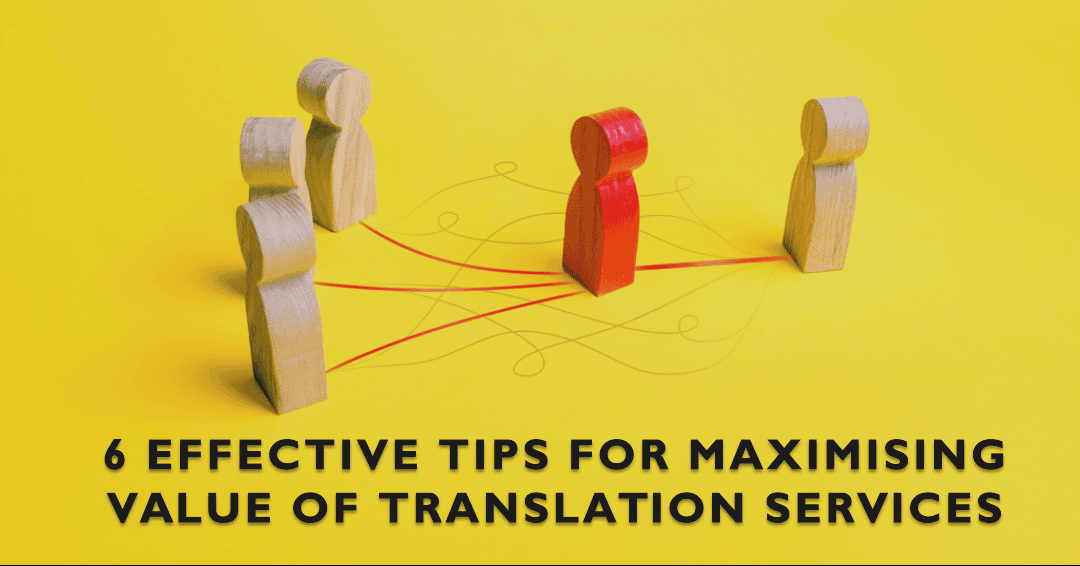 image showing multiple wood figurines linking to a red wood figurine illustrating the 6 effective tips for maximising value of translation services