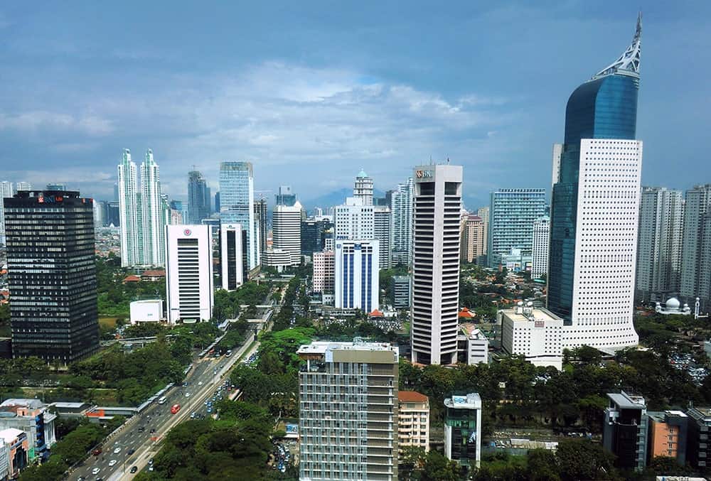 Office buildings in Indonesia illustrating the importance of Bahasa Indonesian translation services