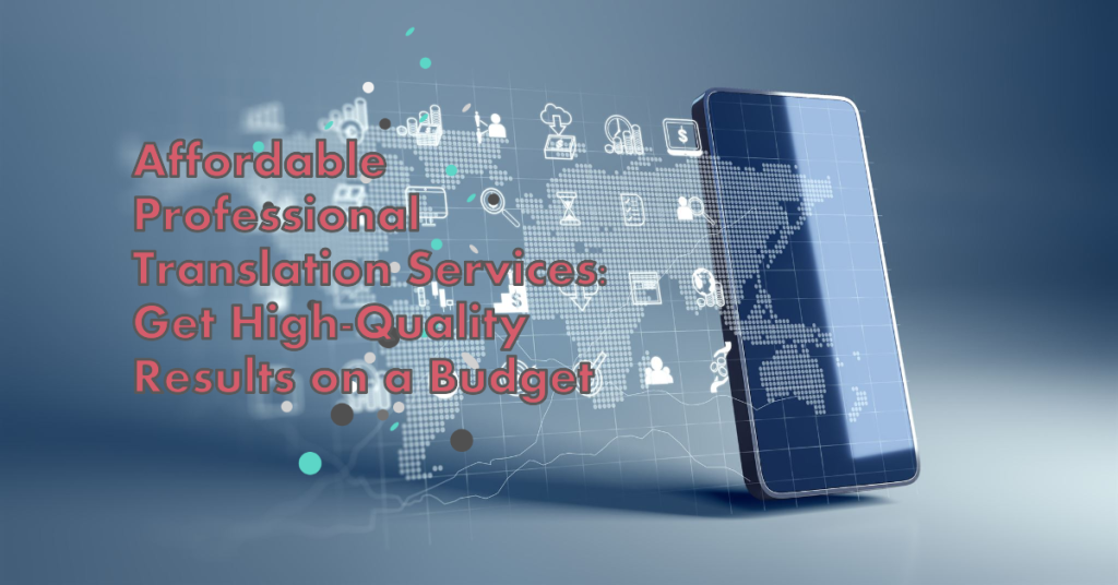 image showing professional translation services on budget