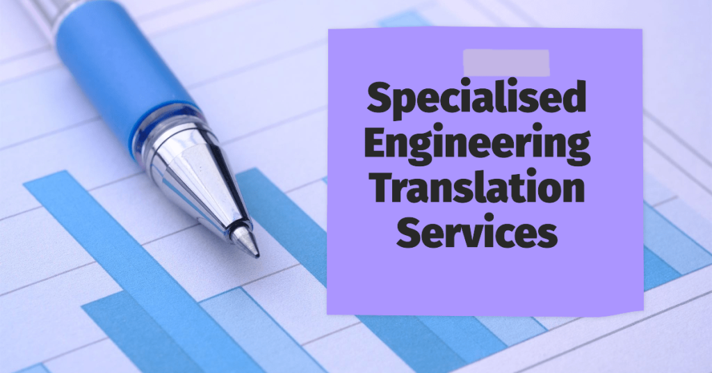 image showing pen with graphs as background highlighting the specialised engineering translation services