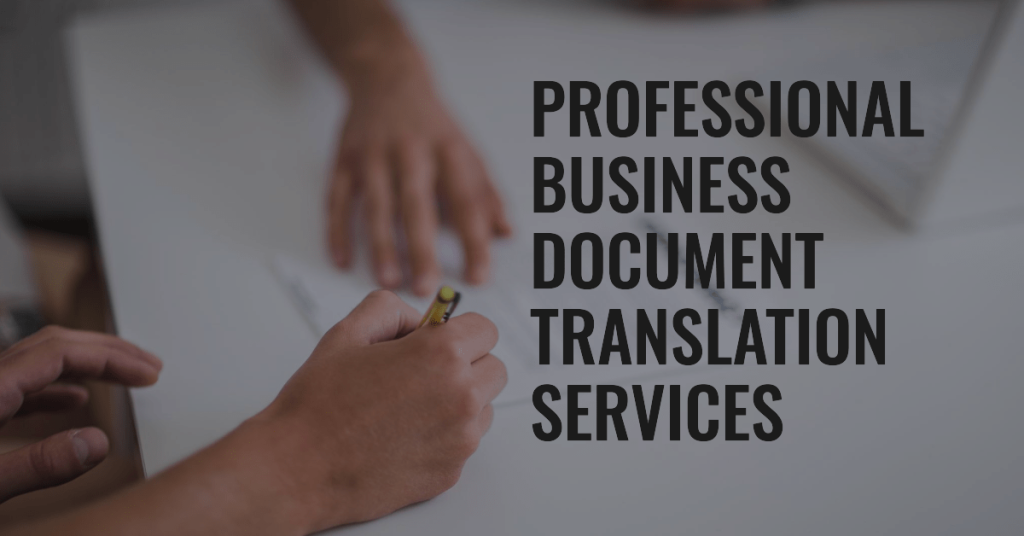 image showing a man signing off on important business document highlighting Professional Business Document Translation Services