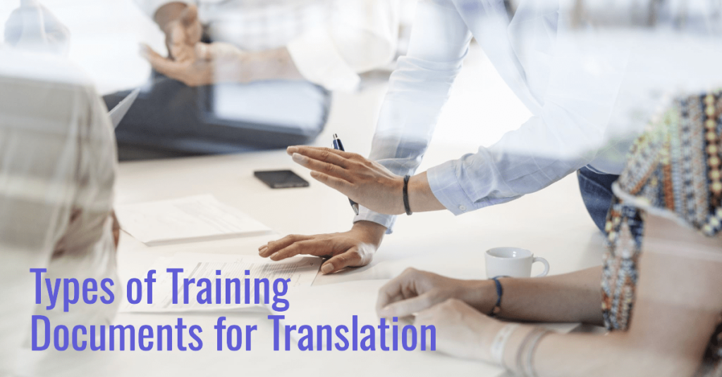 image showing a group of office workers in discussion highlighting Types of Training Document Translation Services