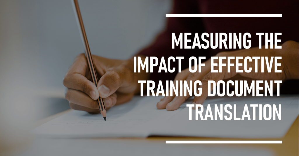 image showing a man writing notes on his training material highlighting the Impact for Effective Training Document Translation Services