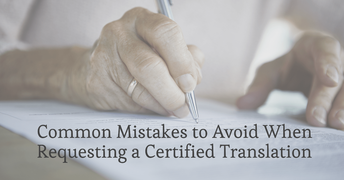 a female hand is signing on a contract illustrating the common mistakes to avoid when requesting a certified translation