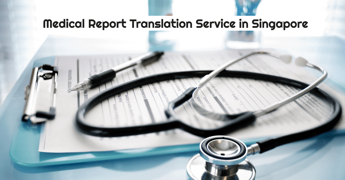 A doctor's report with medical report translation service done on it
