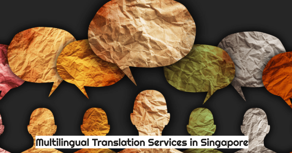 image showing people talking with multilingual translation chat message