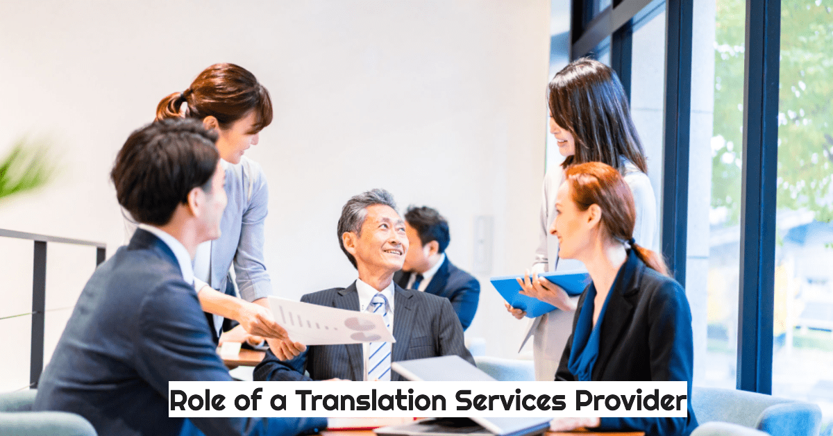 image showing a group of staff working together in a translation service provider company
