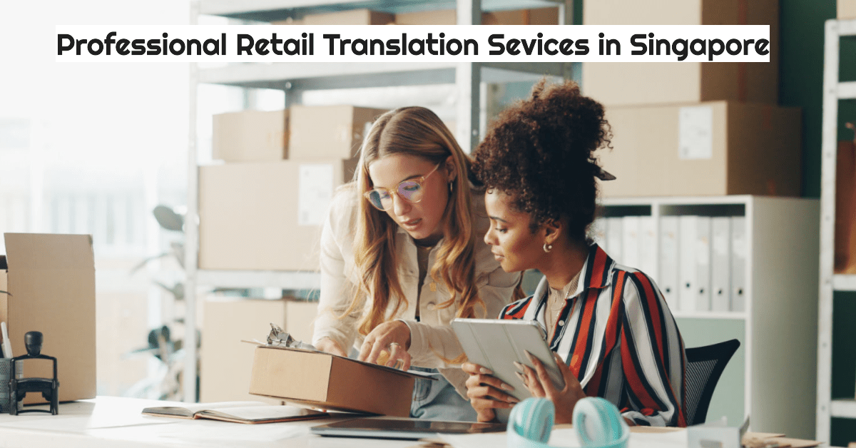 image showing 2 executive discussing on the importance of professional retail translation services
