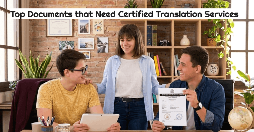 a man is showing a certified translation highlighting the importance of top documents that certified translation